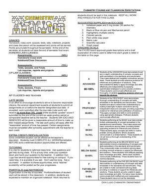 chem expectations 2